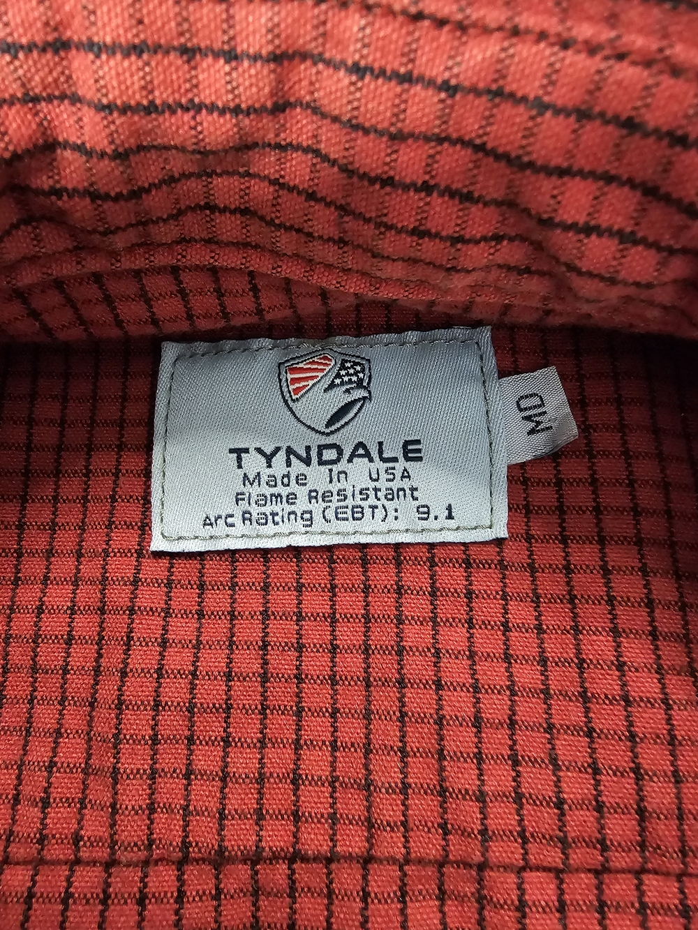 Tyndale Flame Resistant Work Shirt Men's Red Plaid Long Sleeve Button-Down - Picture 2 of 12
